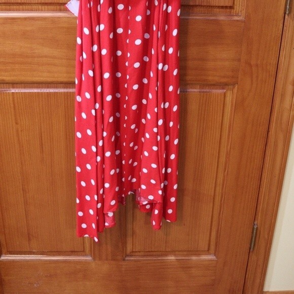 Studio LA Vintage Red & White Polka Dot Belted Pin Up Open Back Dress 10 - Picture 9 of 16